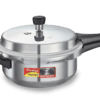 Prestige Popular Plus Induction Base Junior Deep Pan, Aluminium Outer Lid Pressure cooker, 4.1 litres, Silver